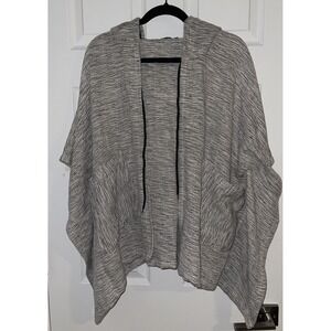 Earthbound Trading Co Poncho Jacket Hood Woven Boho Hippie Festival Medium/large